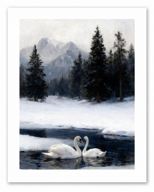 A Quiet Winter Morning – vintage-inspired fine art print by Maison Vintage, museum-quality wall art