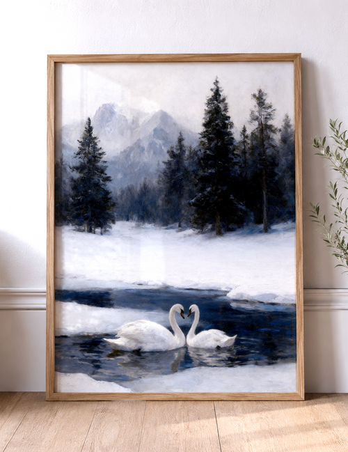 A Quiet Winter Morning – vintage-inspired fine art print by Maison Vintage, museum-quality wall art