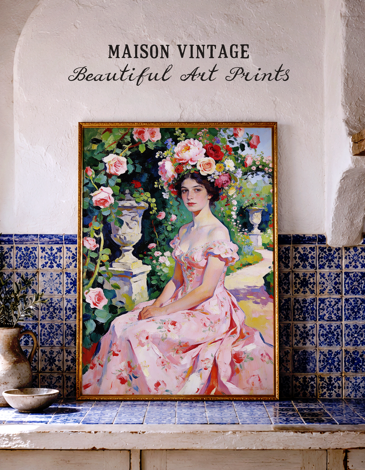 Joséphine – vintage-inspired fine art print by Maison Vintage, museum-quality wall art