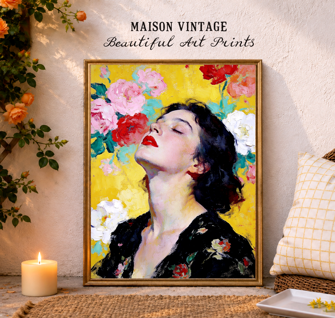 July – vintage-inspired fine art print by Maison Vintage, museum-quality wall art