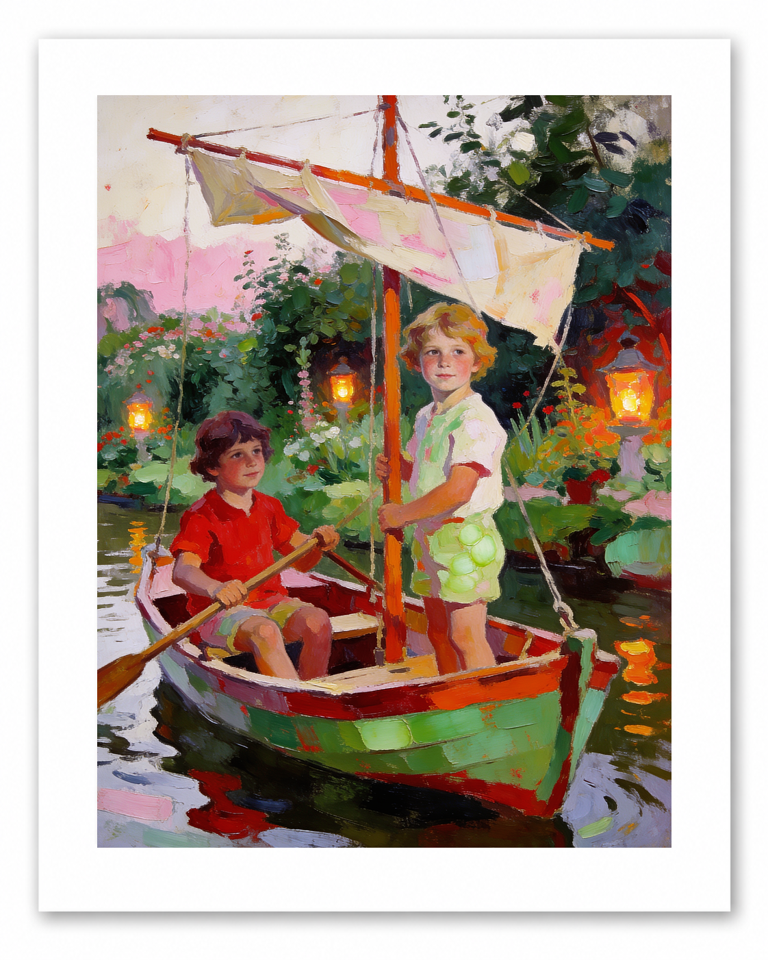 Little Adventurers – vintage-inspired fine art print by Maison Vintage, museum-quality wall art