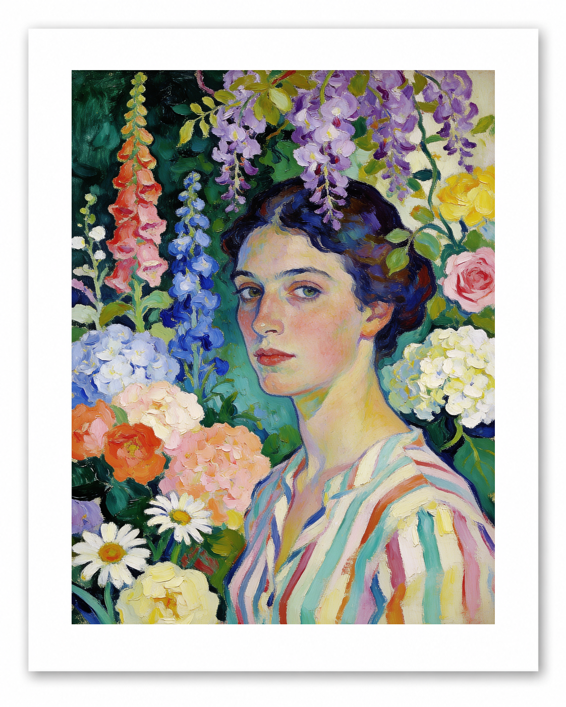 Spring Portrait – vintage-inspired fine art print by Maison Vintage, museum-quality wall art
