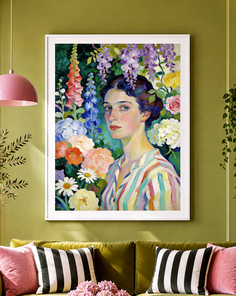 Spring Portrait – vintage-inspired fine art print by Maison Vintage, museum-quality wall art