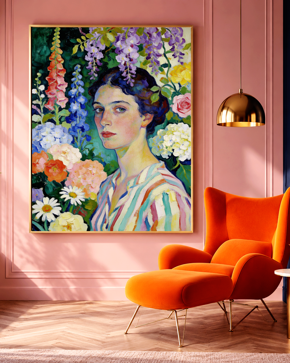 Spring Portrait – vintage-inspired fine art print by Maison Vintage, museum-quality wall art