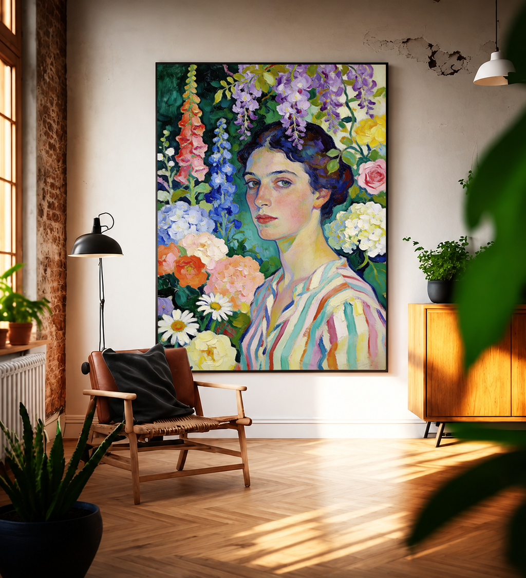 Spring Portrait – vintage-inspired fine art print by Maison Vintage, museum-quality wall art