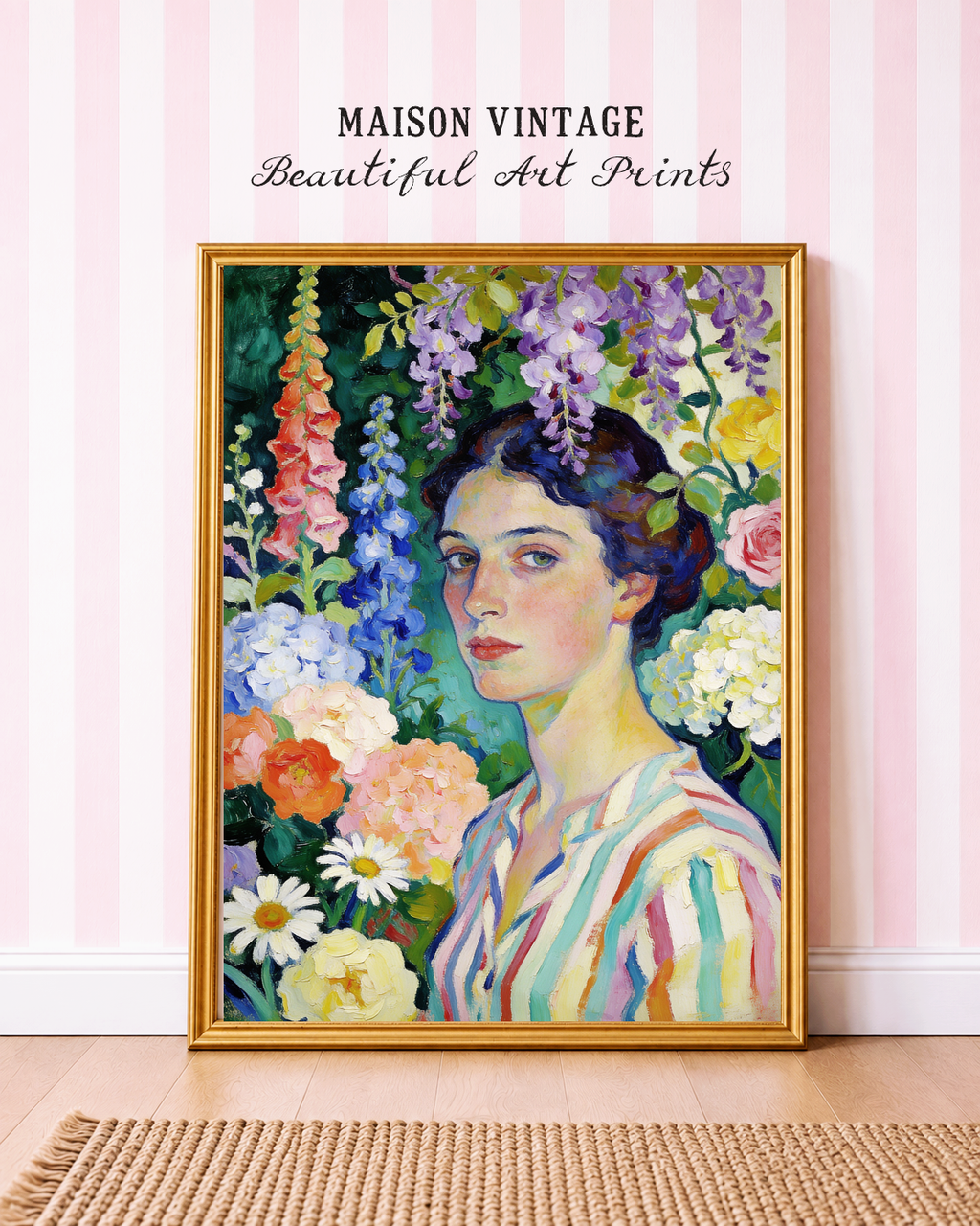 Spring Portrait – vintage-inspired fine art print by Maison Vintage, museum-quality wall art