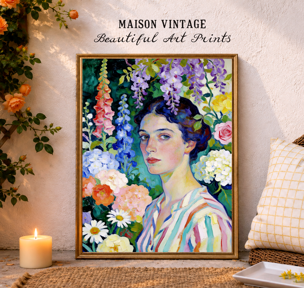 Spring Portrait – vintage-inspired fine art print by Maison Vintage, museum-quality wall art