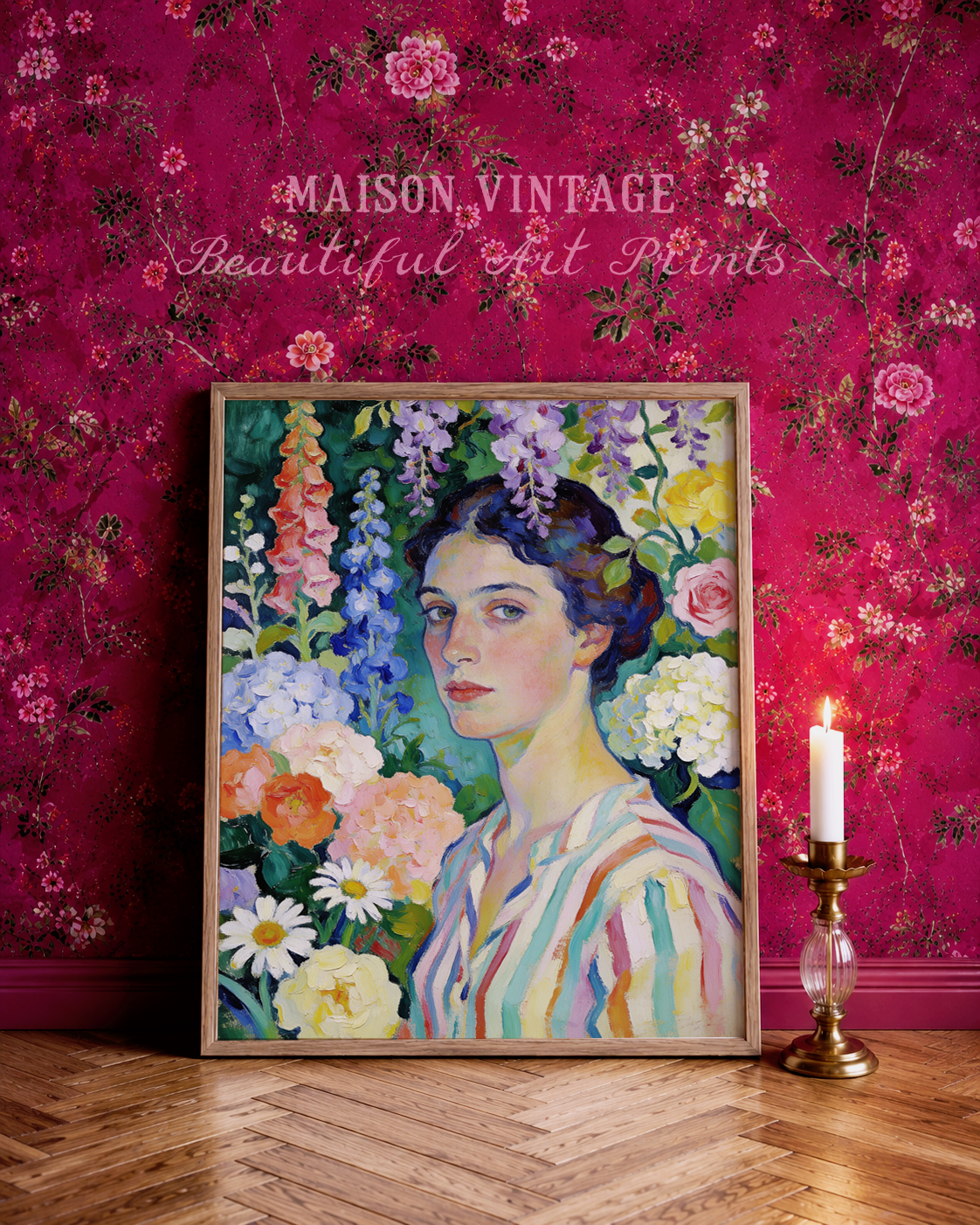 Spring Portrait – vintage-inspired fine art print by Maison Vintage, museum-quality wall art