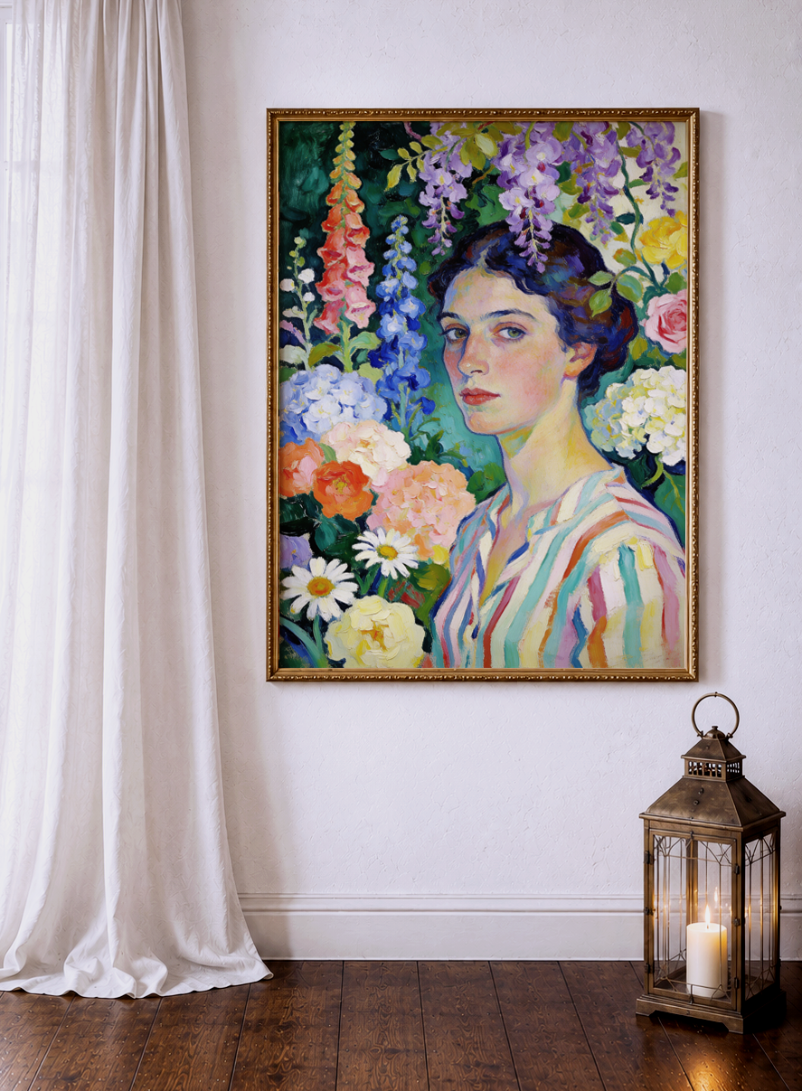 Spring Portrait – vintage-inspired fine art print by Maison Vintage, museum-quality wall art
