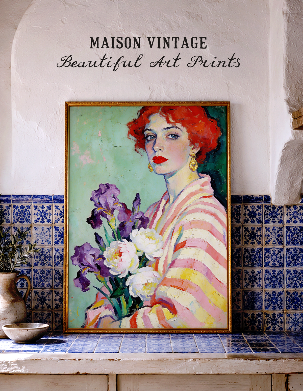 Stefania – vintage-inspired fine art print by Maison Vintage, museum-quality wall art