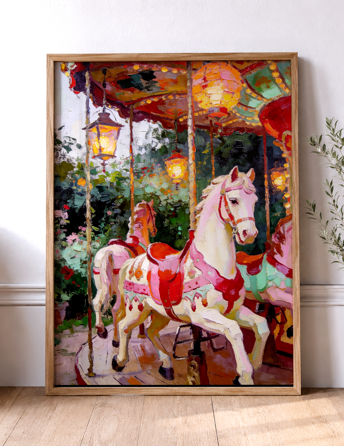 The Enchanted Carousel – vintage-inspired fine art print by Maison Vintage, museum-quality wall art