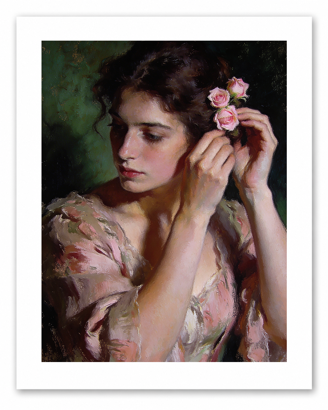 The Pale Roses – vintage-inspired fine art print by Maison Vintage, museum-quality wall art