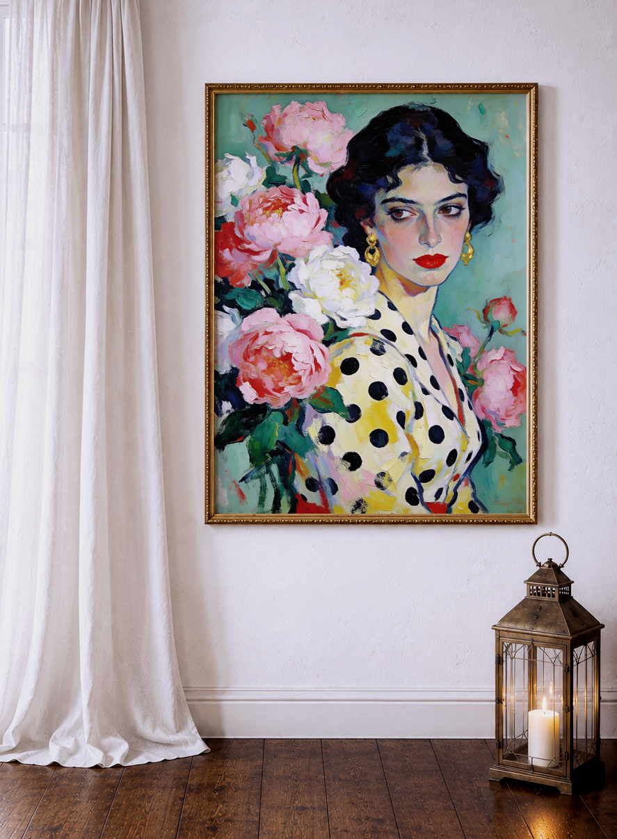 The Polka Dot Muse - Fine Art Print – vintage-inspired fine art print by Maison Vintage, museum-quality wall art
