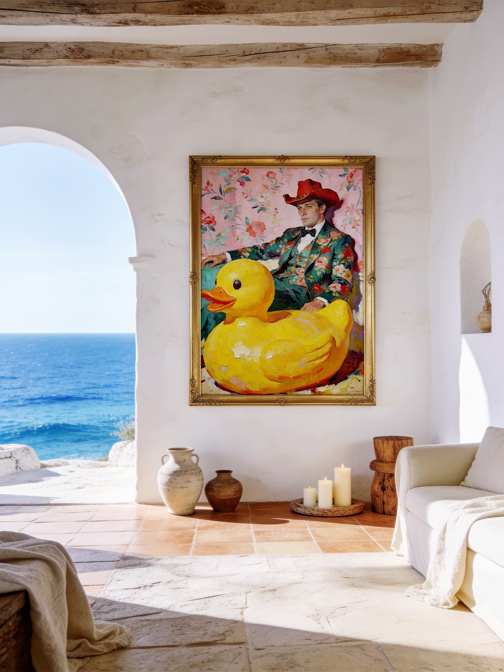 The Whimsical Gentleman – vintage-inspired fine art print by Maison Vintage, museum-quality wall art