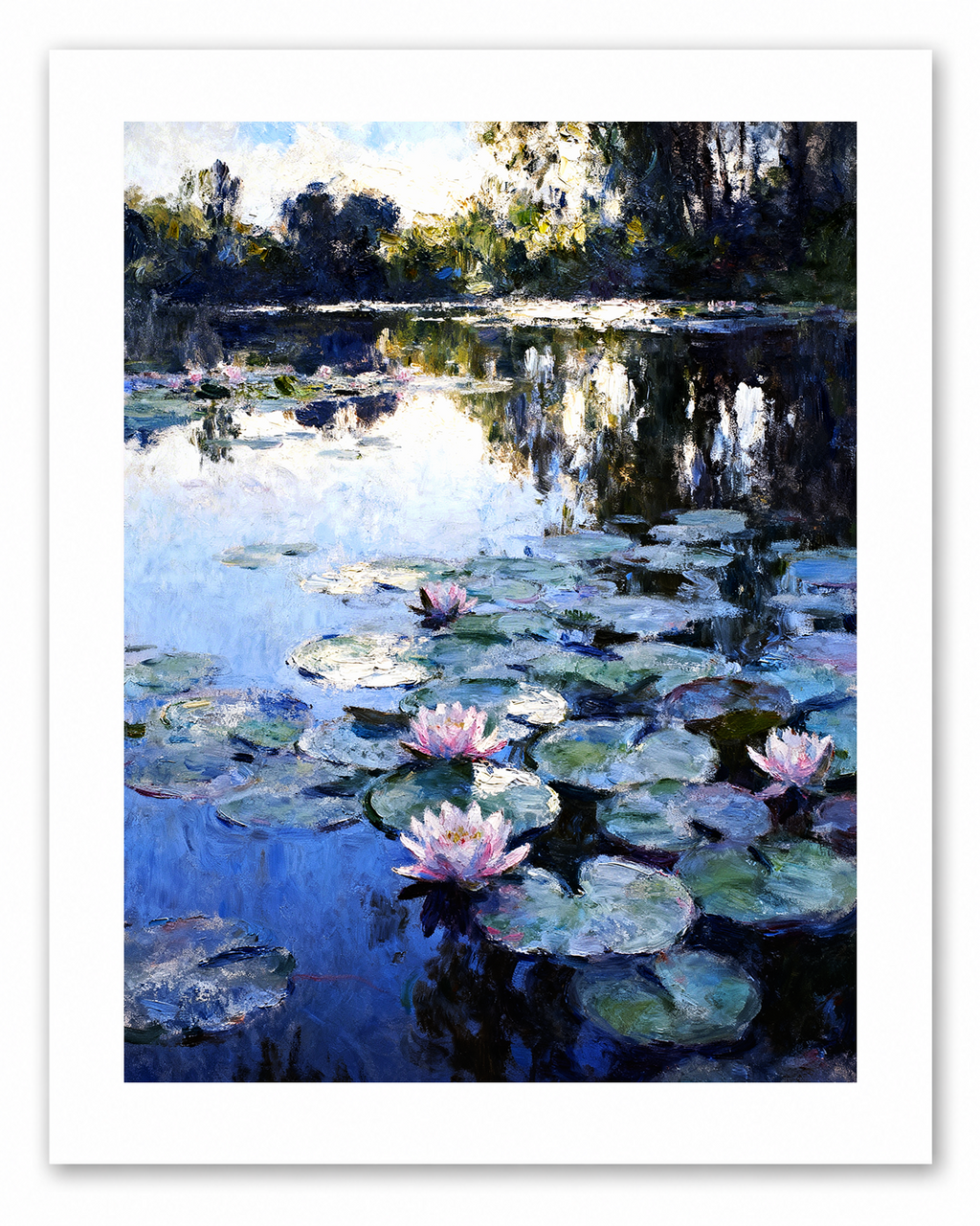 Water Lilies at Dusk – vintage-inspired fine art print by Maison Vintage, museum-quality wall art