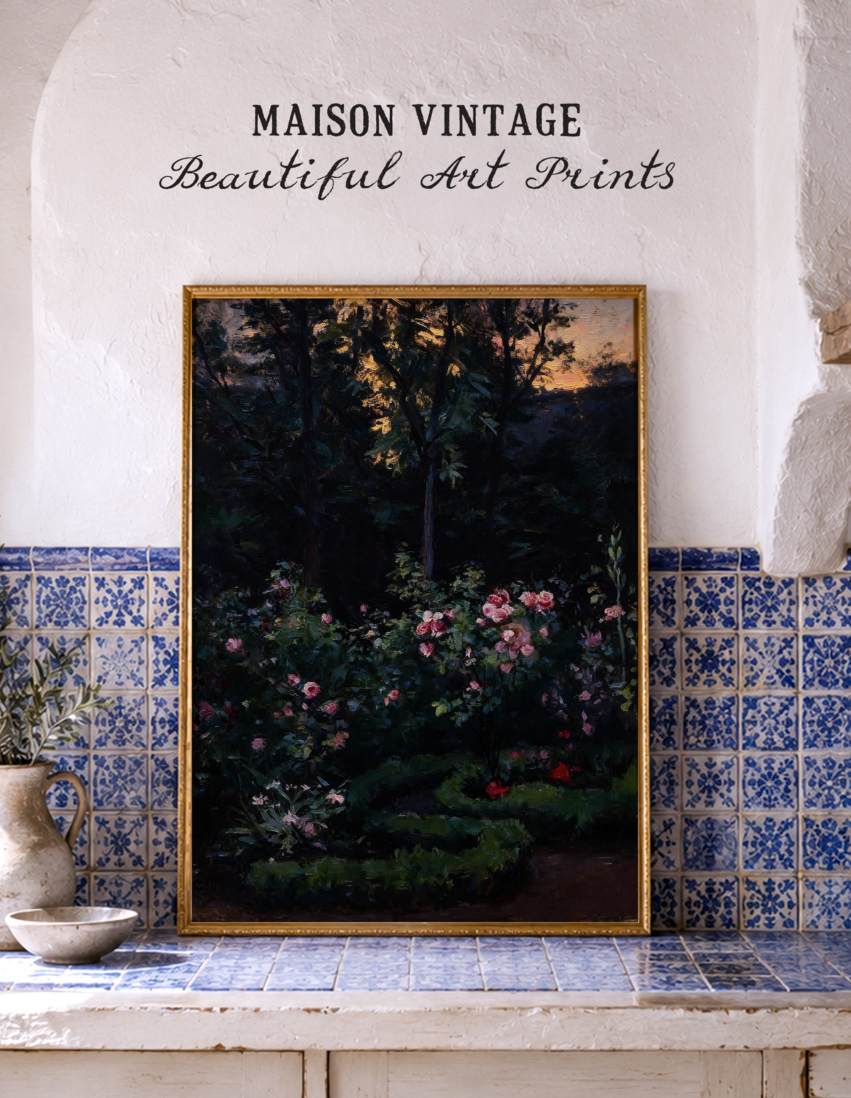 Where The Roses Sleep – vintage-inspired fine art print by Maison Vintage, museum-quality wall art