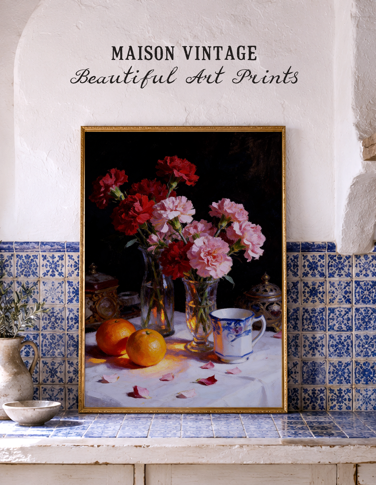 Morning Still Life – vintage-inspired fine art print by Maison Vintage, museum-quality wall art