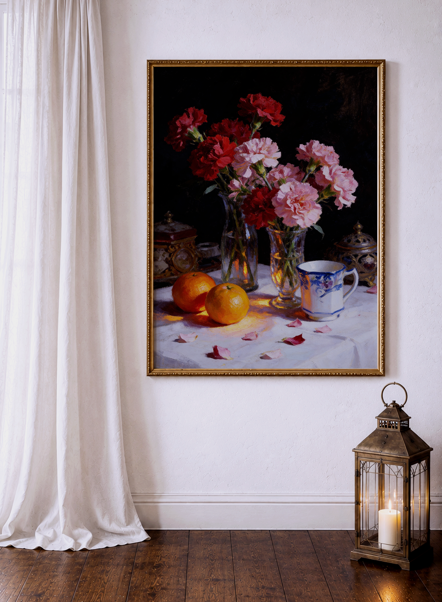 Morning Still Life – vintage-inspired fine art print by Maison Vintage, museum-quality wall art