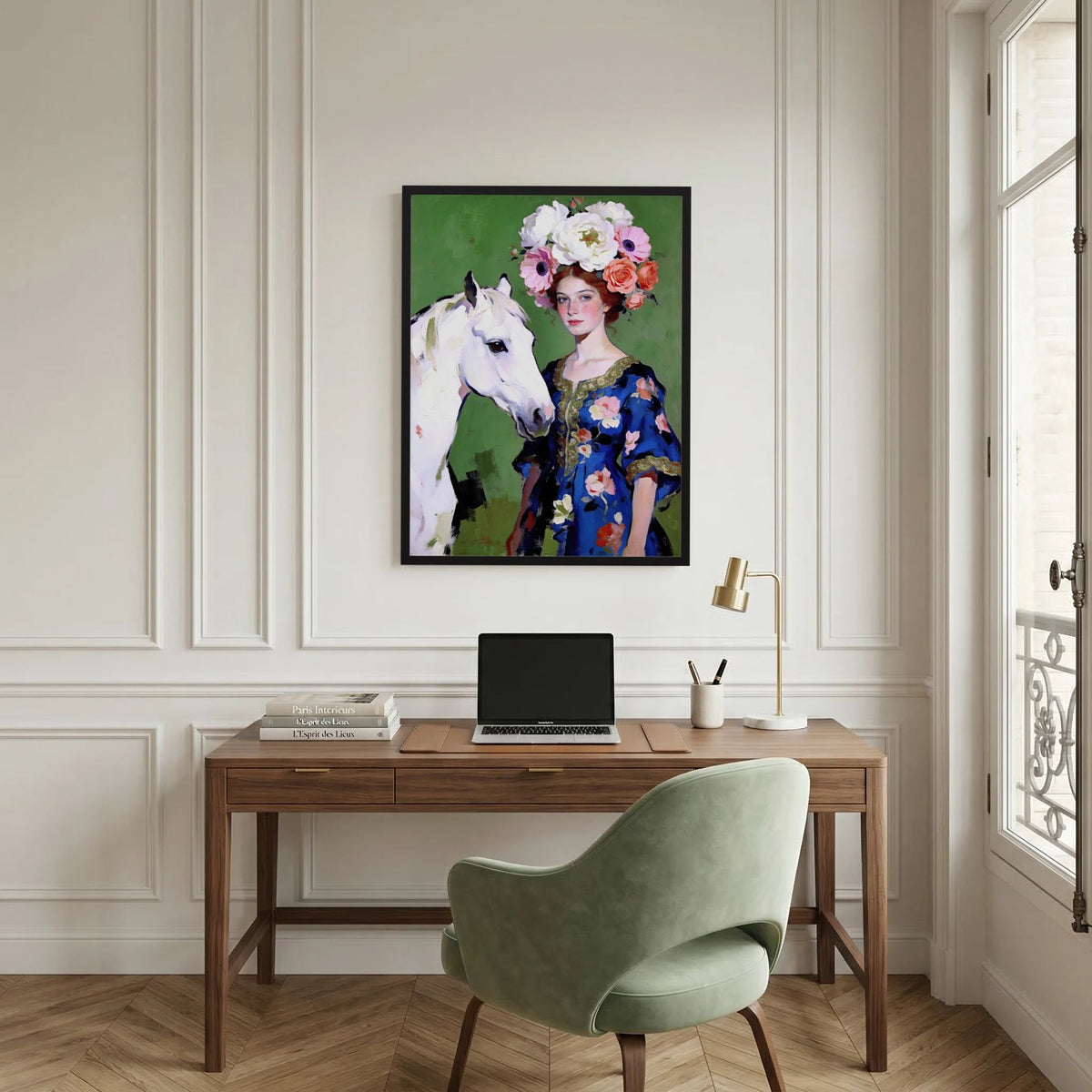 Anastasia fine art print – vintage-inspired wall art by Maison Vintage displayed in an interior