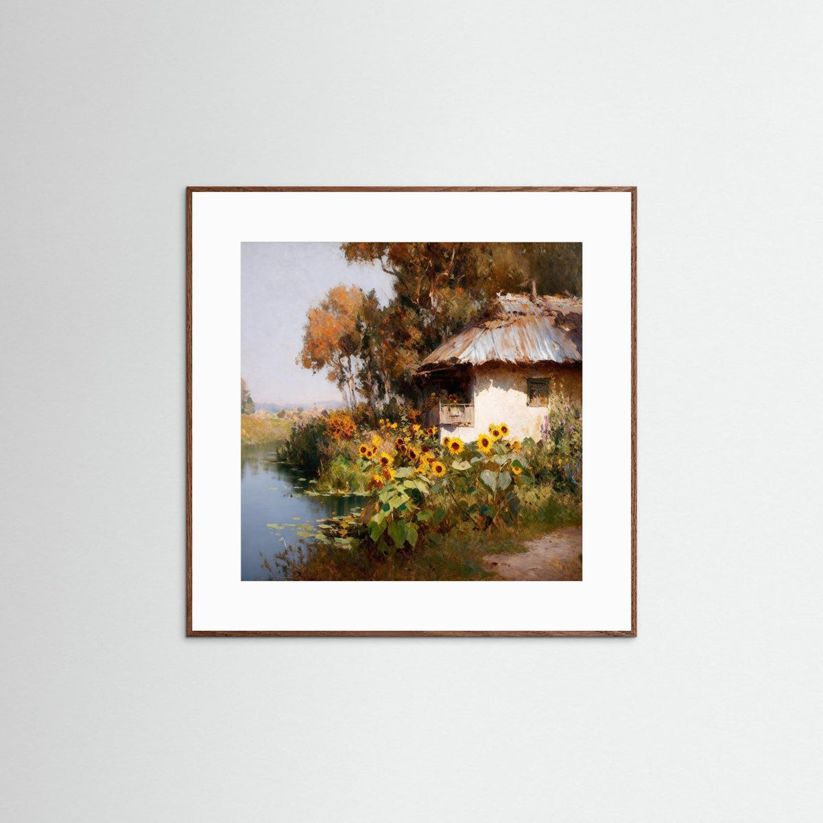 Late Summer By The Pond fine art print – vintage-inspired wall art by Maison Vintage displayed in an interior