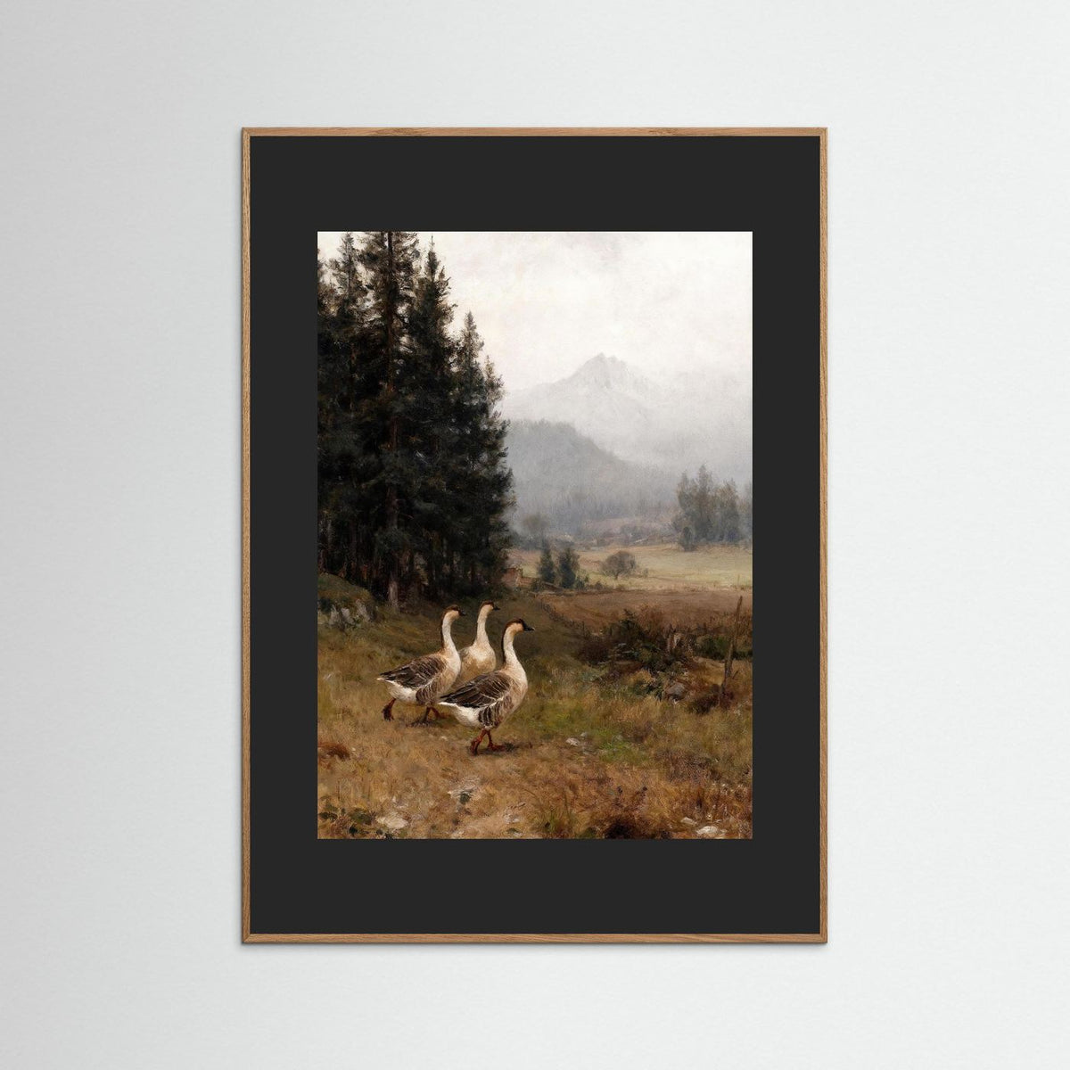 A Walk Through Autumn Fields fine art print – vintage-inspired wall art by Maison Vintage displayed in an interior