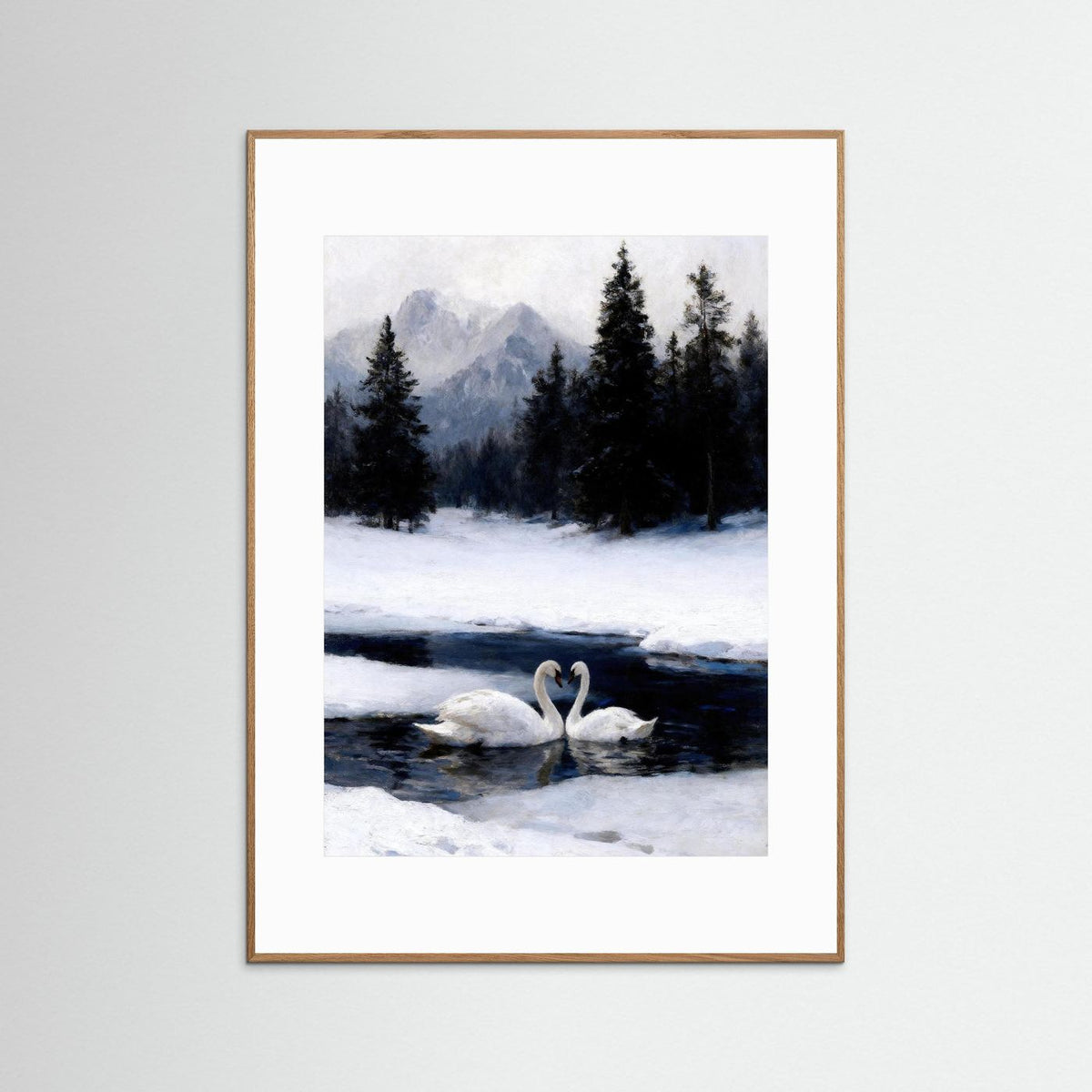A Quiet Winter Morning fine art print – vintage-inspired wall art by Maison Vintage displayed in an interior