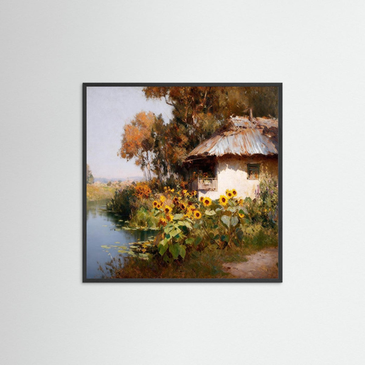 Late Summer By The Pond fine art print – vintage-inspired wall art by Maison Vintage displayed in an interior