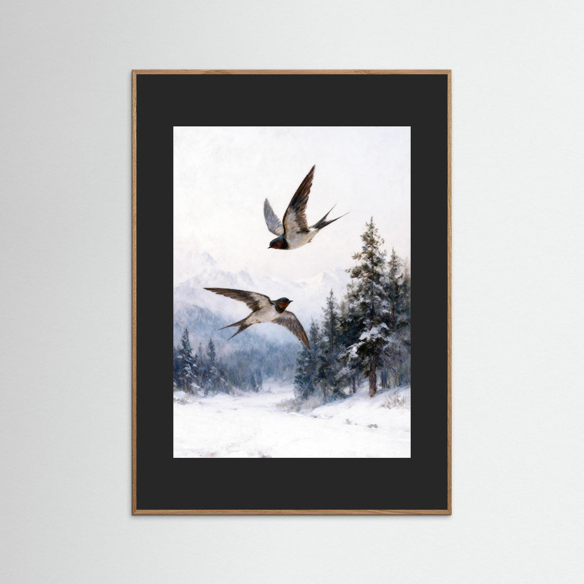 Across The Frozen Valley fine art print – vintage-inspired wall art by Maison Vintage displayed in an interior
