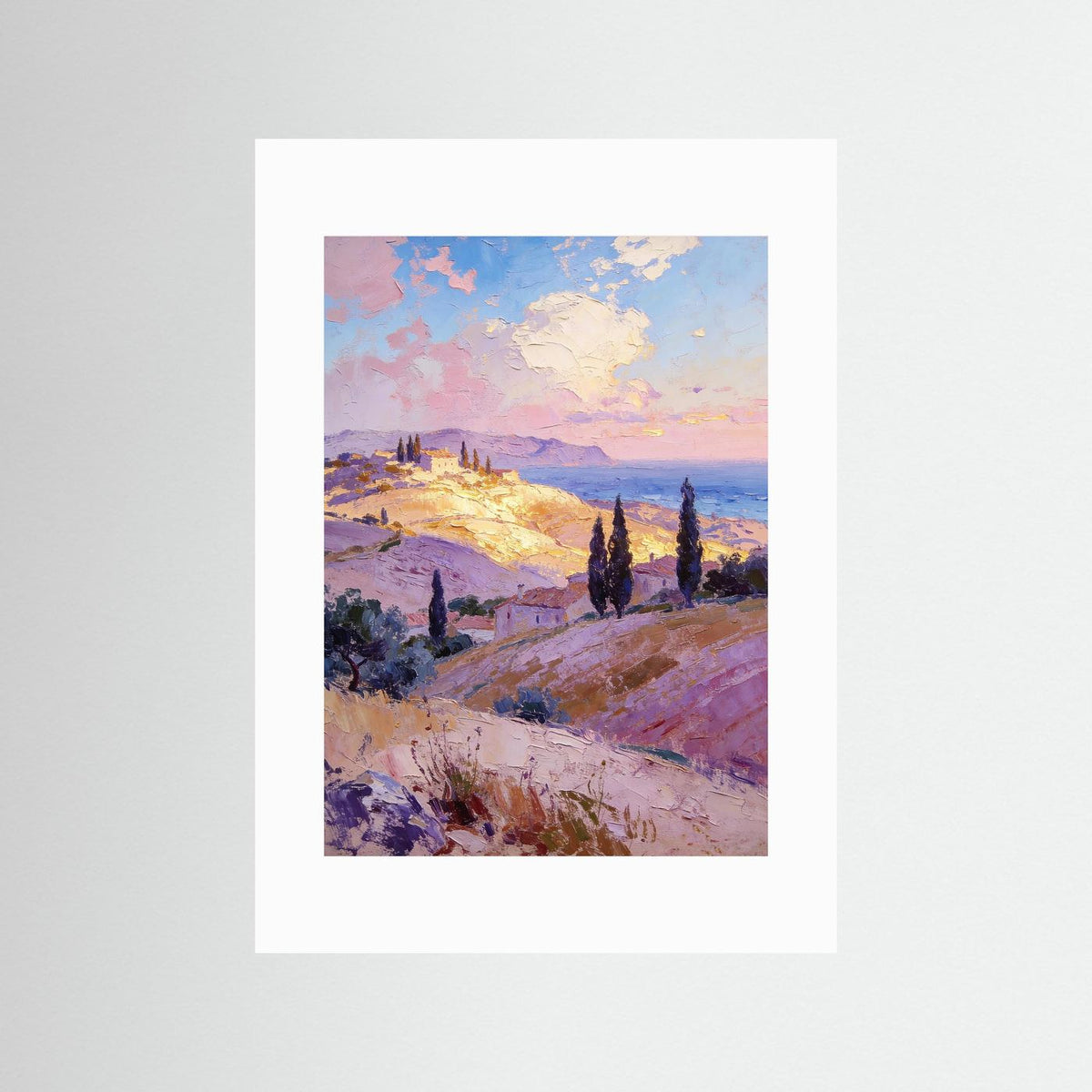 The Lavender Hills fine art print – vintage-inspired wall art by Maison Vintage displayed in an interior