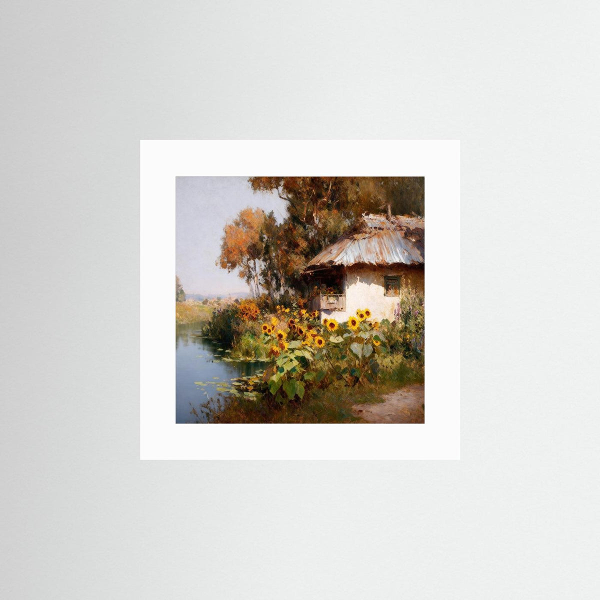 Late Summer By The Pond fine art print – vintage-inspired wall art by Maison Vintage displayed in an interior