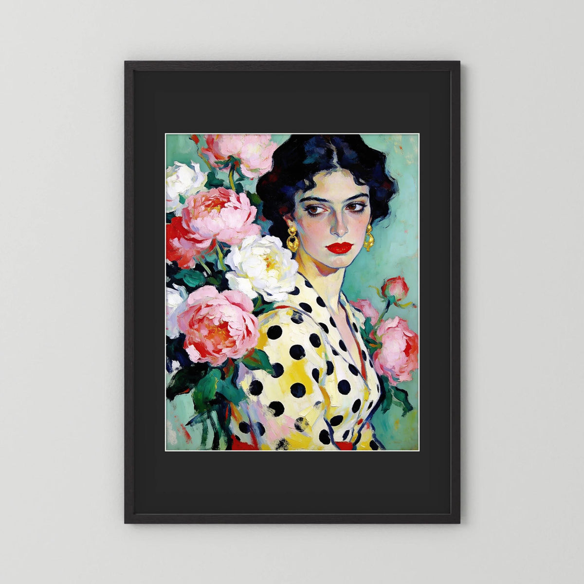 The Polka Dot Muse - Fine Art Print fine art print – vintage-inspired wall art by Maison Vintage displayed in an interior