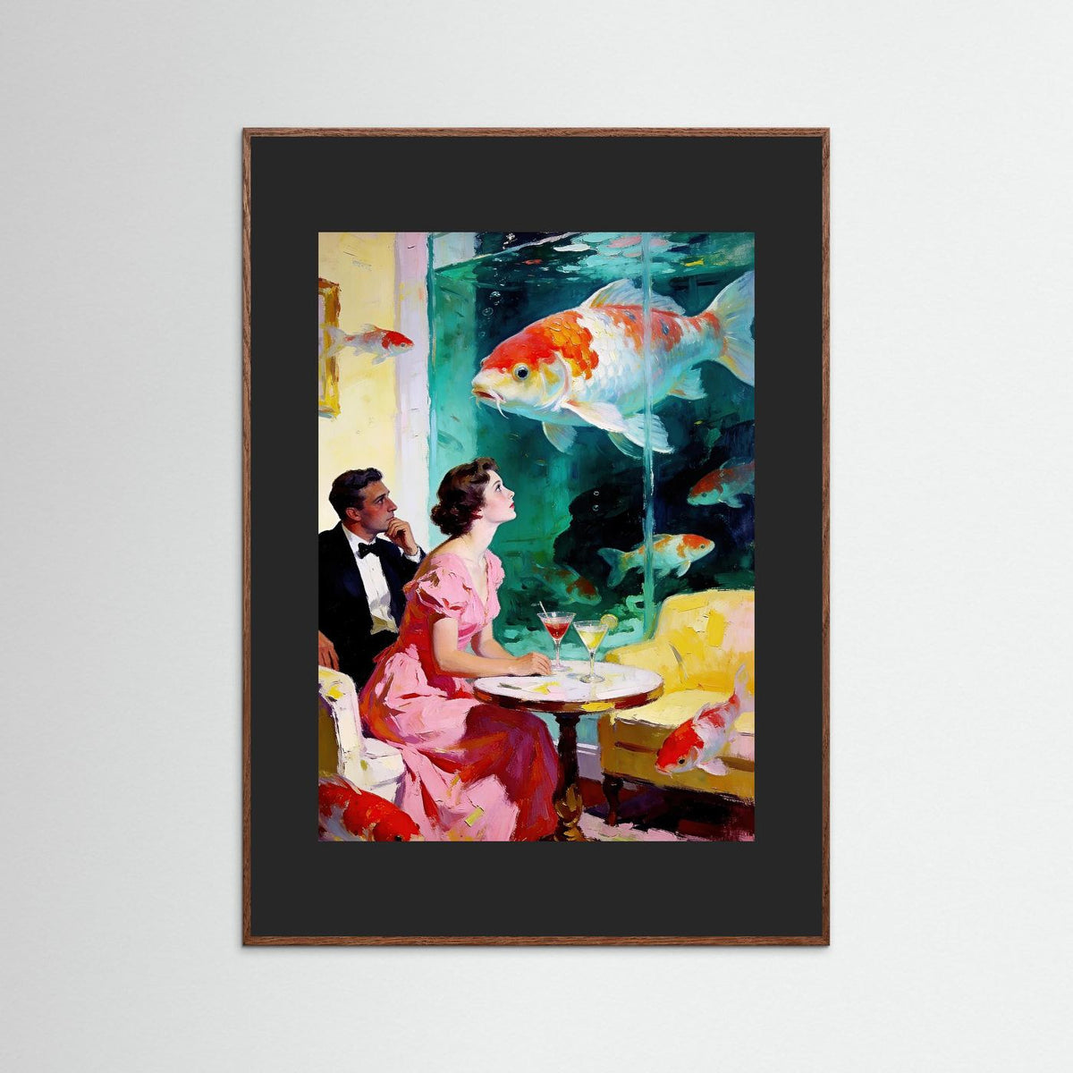 The Koi Lounge fine art print – vintage-inspired wall art by Maison Vintage displayed in an interior