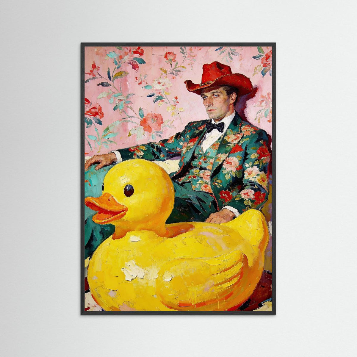 The Whimsical Gentleman fine art print – vintage-inspired wall art by Maison Vintage displayed in an interior