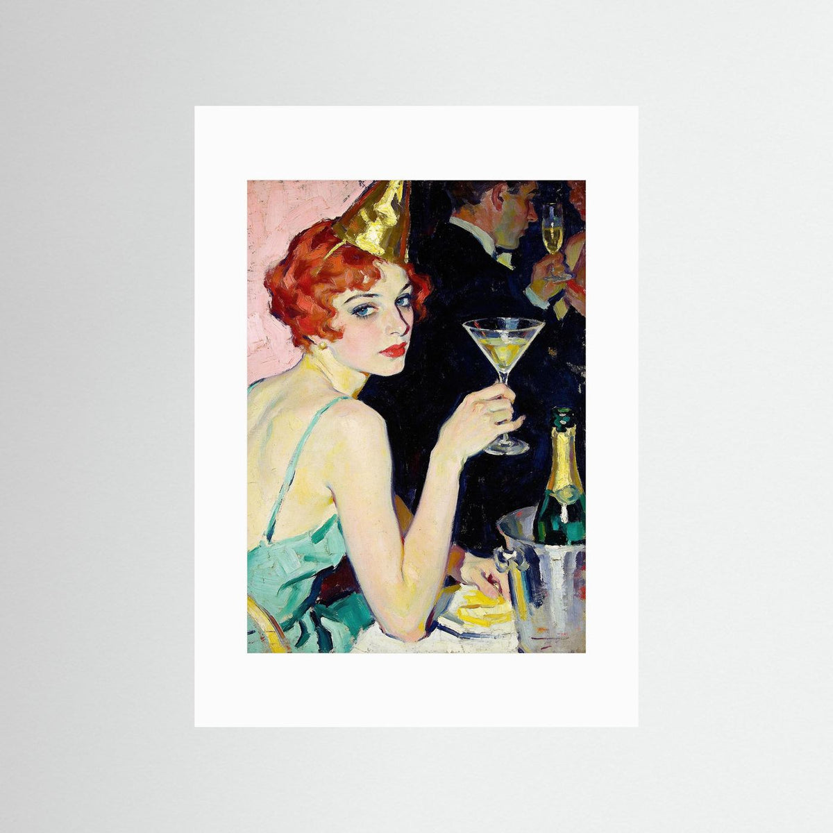 Another Martini fine art print – vintage-inspired wall art by Maison Vintage displayed in an interior