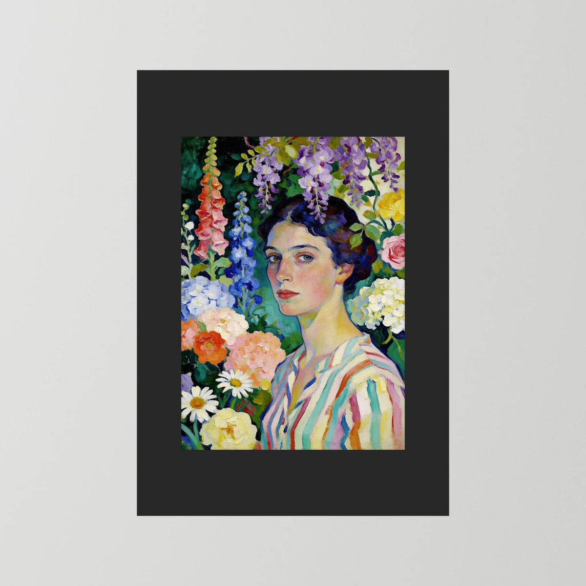 Spring Portrait fine art print – vintage-inspired wall art by Maison Vintage displayed in an interior