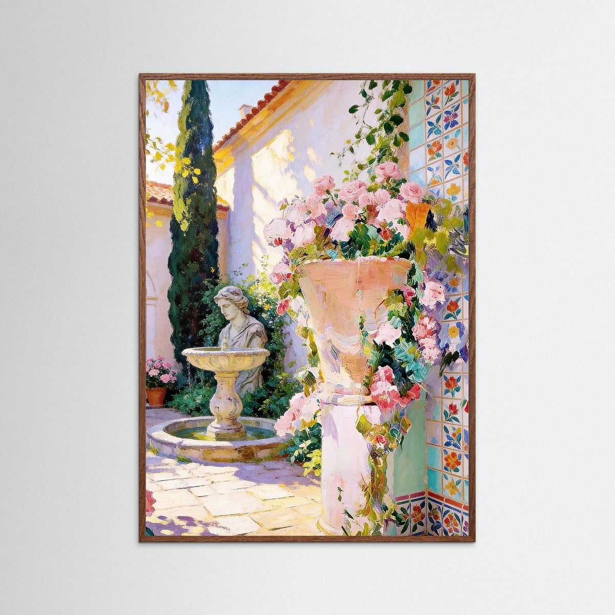 Villa Rosa fine art print – vintage-inspired wall art by Maison Vintage displayed in an interior