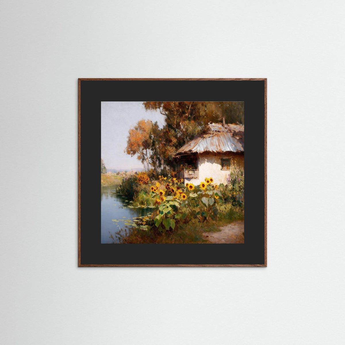 Late Summer By The Pond fine art print – vintage-inspired wall art by Maison Vintage displayed in an interior