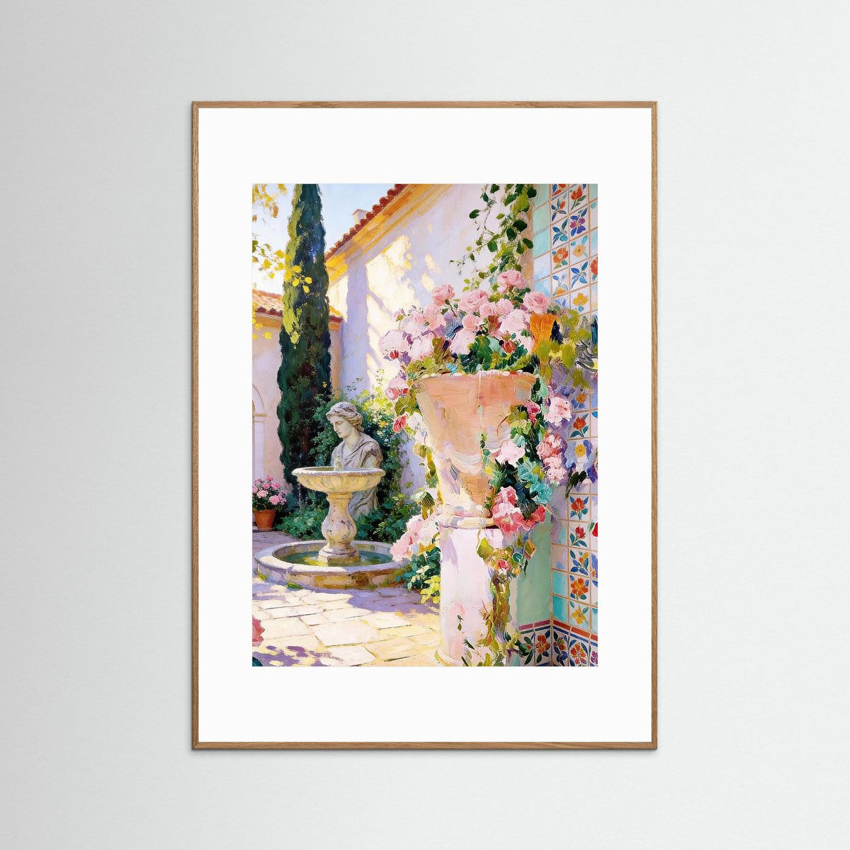 Villa Rosa fine art print – vintage-inspired wall art by Maison Vintage displayed in an interior