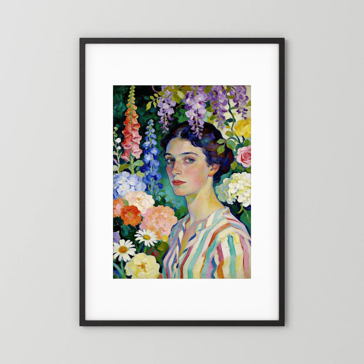 Spring Portrait fine art print – vintage-inspired wall art by Maison Vintage displayed in an interior