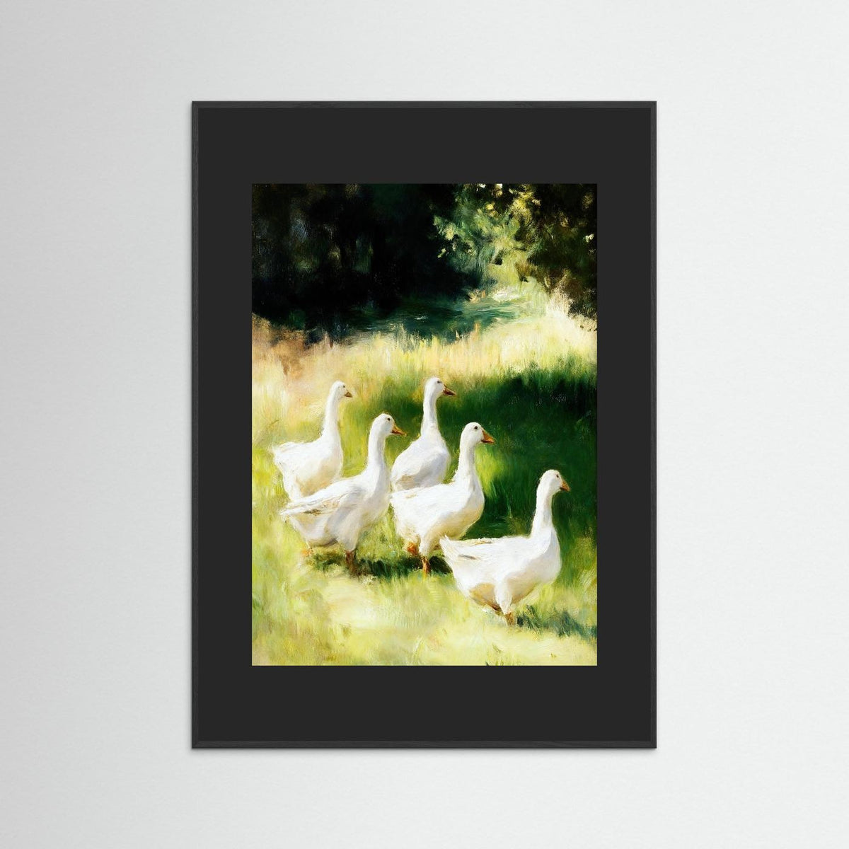 The Goose Meadow fine art print – vintage-inspired wall art by Maison Vintage displayed in an interior
