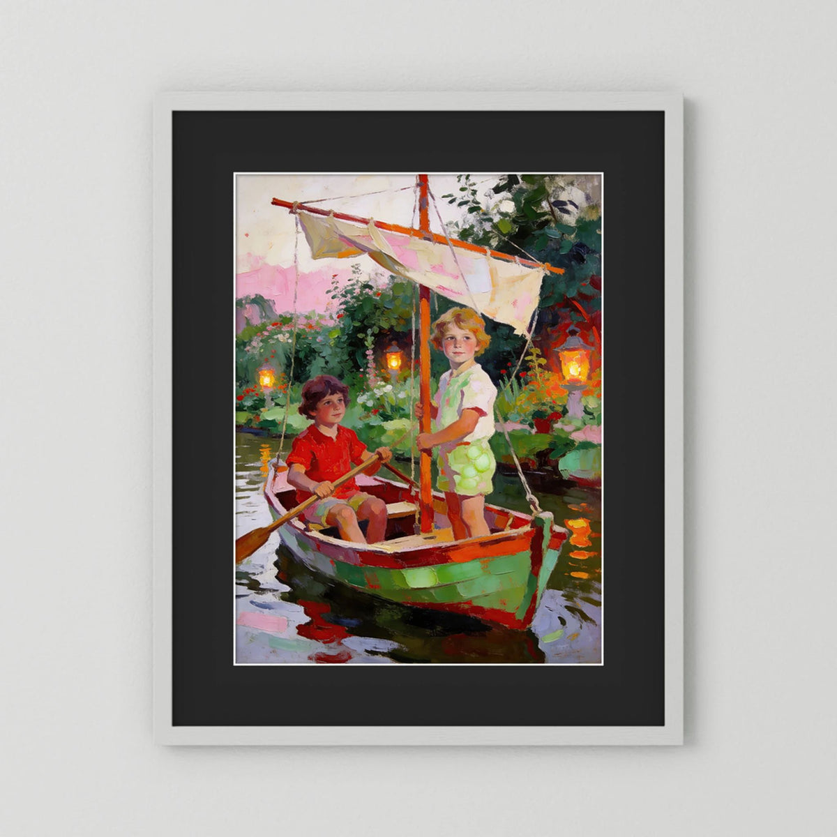Little Adventurers fine art print – vintage-inspired wall art by Maison Vintage displayed in an interior