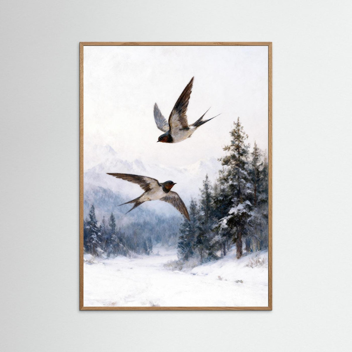 Across The Frozen Valley fine art print – vintage-inspired wall art by Maison Vintage displayed in an interior