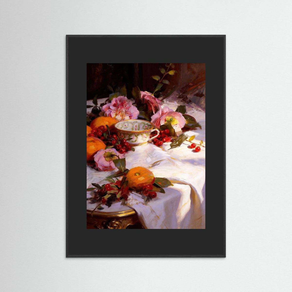 Winter Tea fine art print – vintage-inspired wall art by Maison Vintage displayed in an interior
