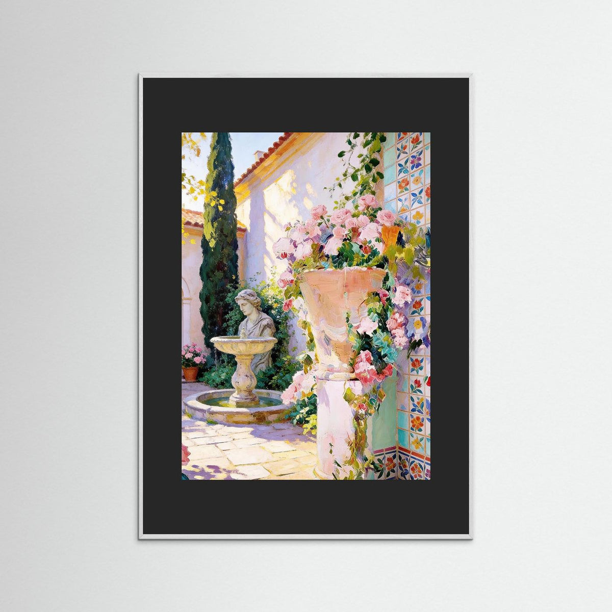 Villa Rosa fine art print – vintage-inspired wall art by Maison Vintage displayed in an interior