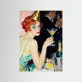 Another Martini fine art print – vintage-inspired wall art by Maison Vintage displayed in an interior