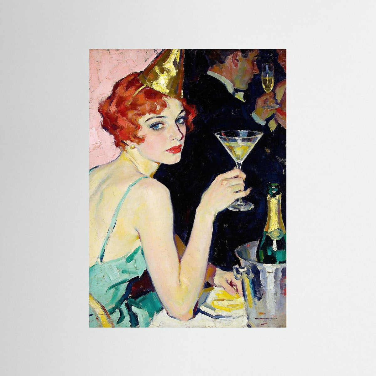 Another Martini fine art print – vintage-inspired wall art by Maison Vintage displayed in an interior