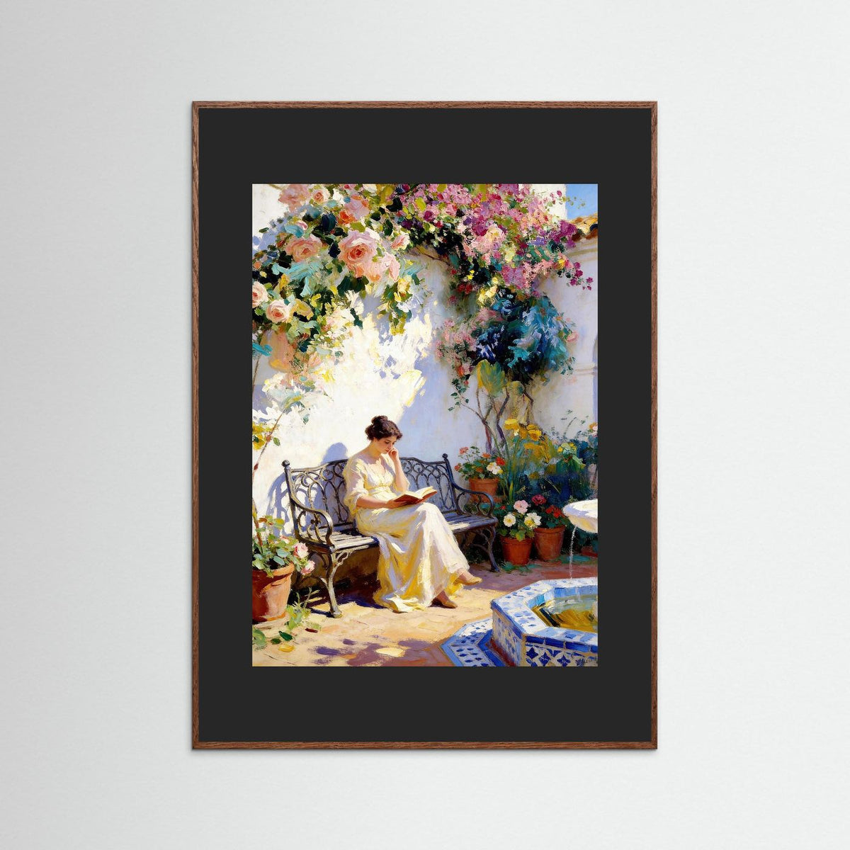 A Spanish Summer fine art print – vintage-inspired wall art by Maison Vintage displayed in an interior
