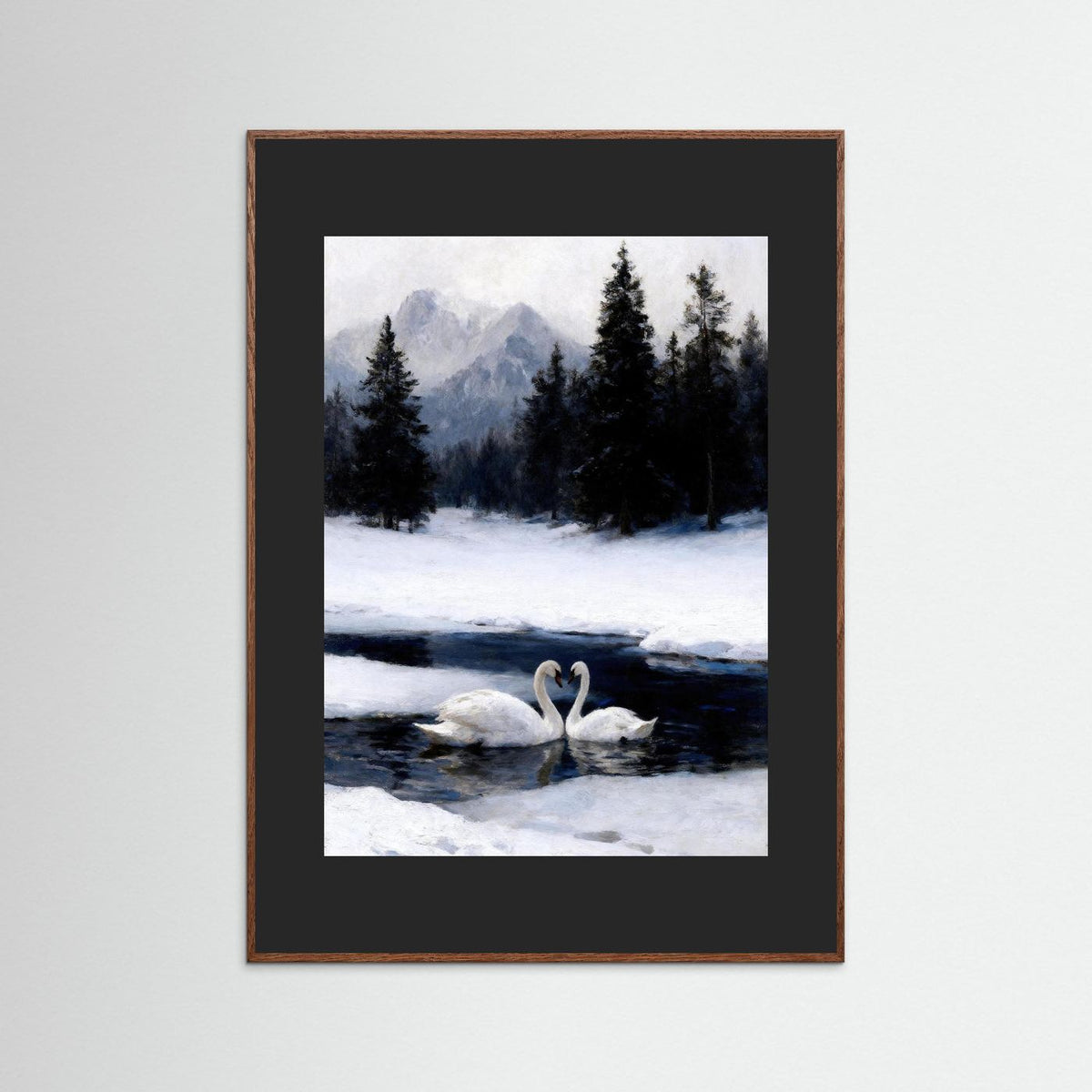 A Quiet Winter Morning fine art print – vintage-inspired wall art by Maison Vintage displayed in an interior