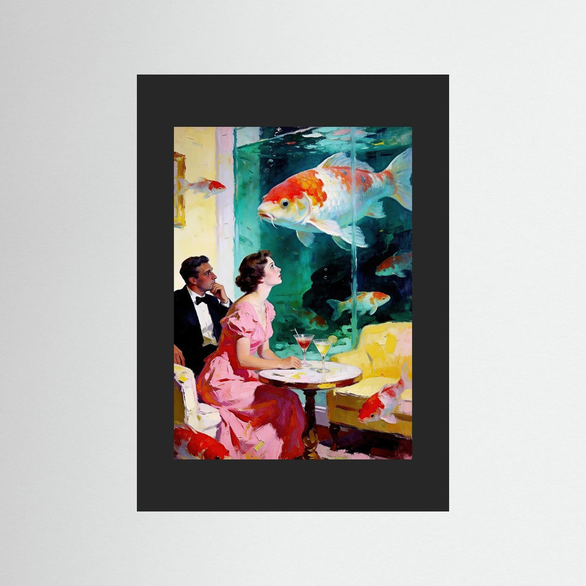 The Koi Lounge fine art print – vintage-inspired wall art by Maison Vintage displayed in an interior