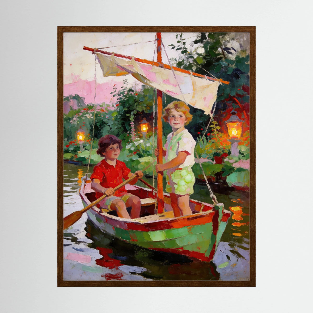 Little Adventurers fine art print – vintage-inspired wall art by Maison Vintage displayed in an interior